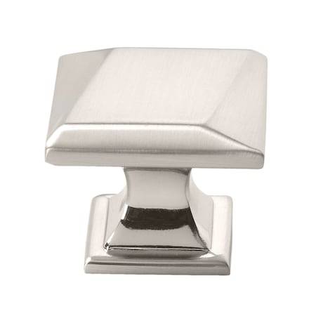 Gliderite Hardware 1-1/4 in. Square Twisted Knob Satin Nickel, 10PK 5865-SN-10